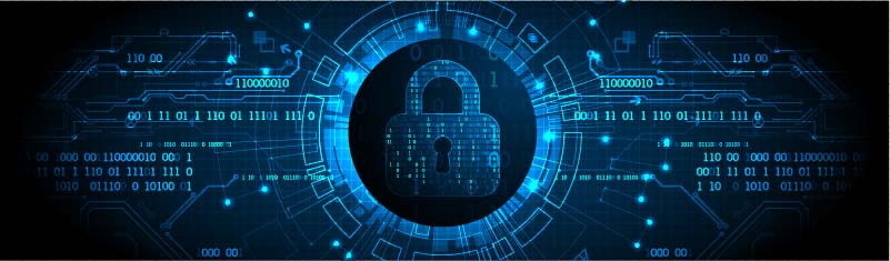 illustration of code and a key lock